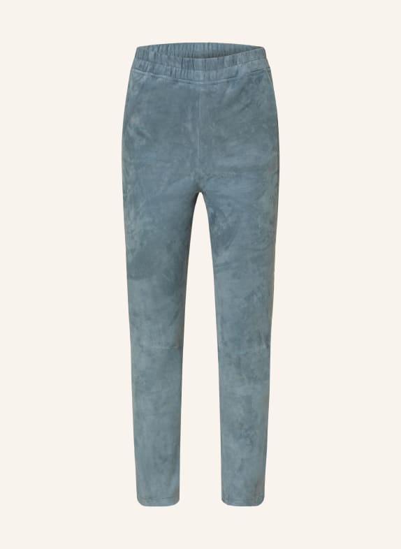lilienfels 7/8 leather trousers BLUE GRAY