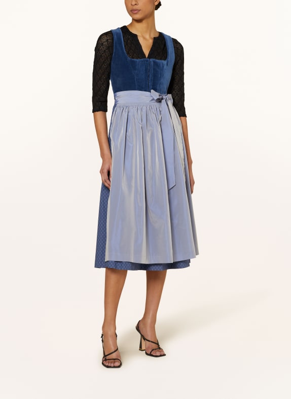 WALDORFF Dirndlblouse van kant met 3/4-mouwen ZWART