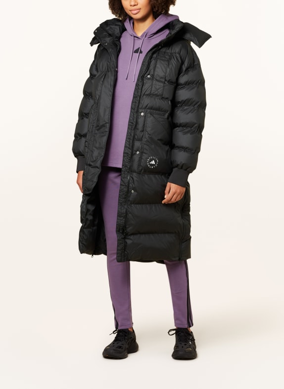 adidas by Stella McCartney Quilted coat BLACK