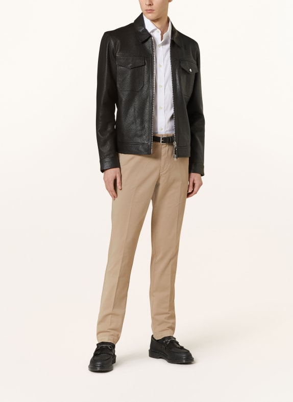 BOSS Chinosy KAITO slim fit BEŻOWY