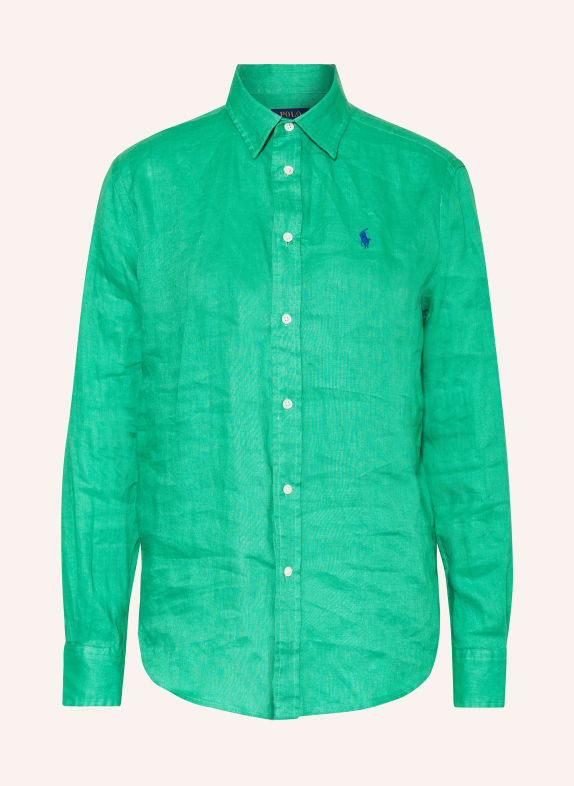 POLO RALPH LAUREN Shirt blouse made of linen GREEN