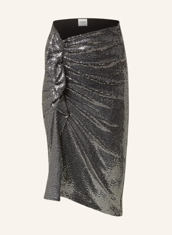 MARANT ÉTOILE Skirt DOLENE with sequins SILVER