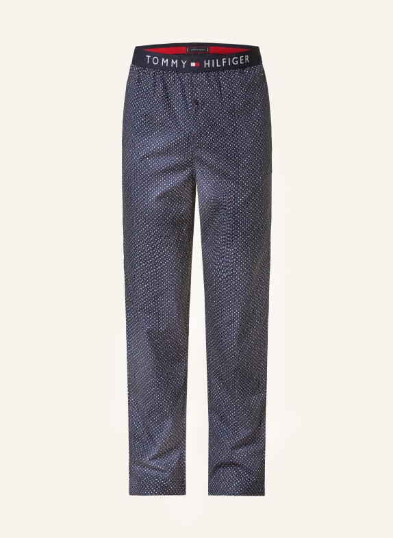 TOMMY HILFIGER Pajama pants DARK BLUE/ WHITE/ RED