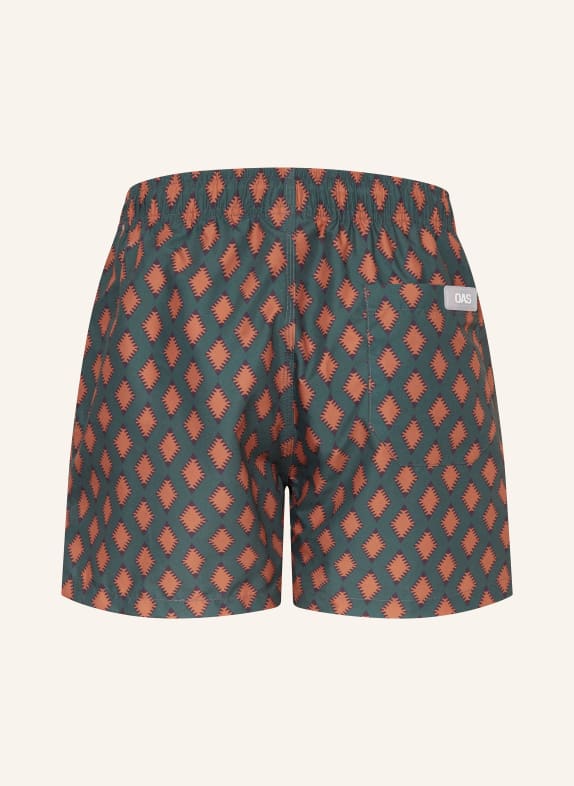 OAS Badshorts SMOKIN RUSTIC GROEN / BRUIN / DONKERPAARS