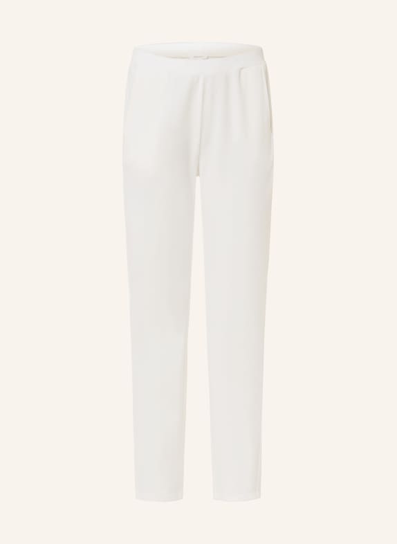 darling harbour Lounge pants made of velour CREAM/ WHITE