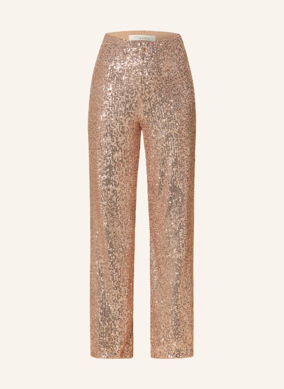 lilienfels Wide leg trousers with sequins ROSE GOLD