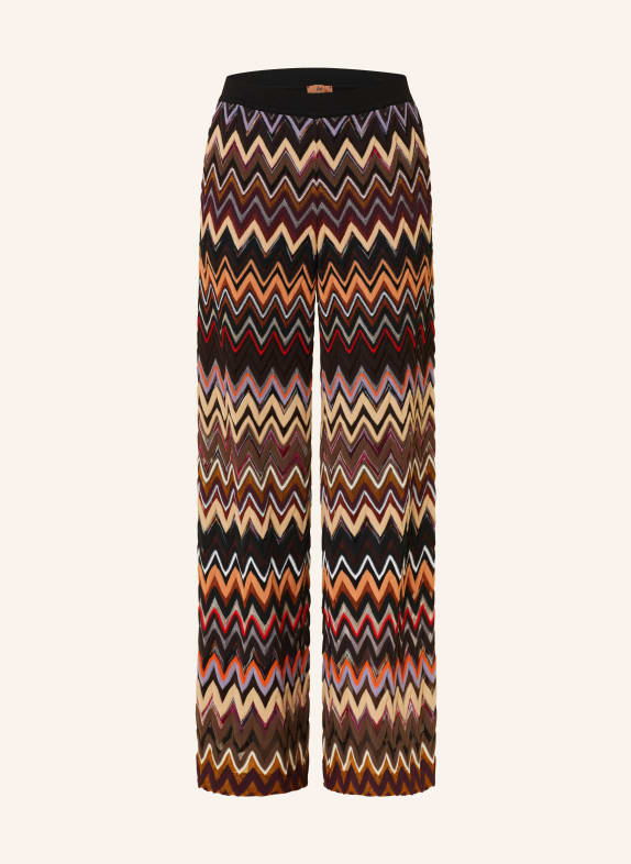MISSONI Knit trousers BROWN/ BLACK/ LIGHT BROWN