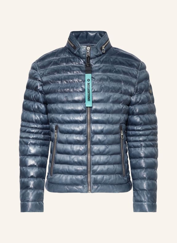 MILESTONE Leather jacket MSCAVALLINO with SORONA® AURA insulation BLUE