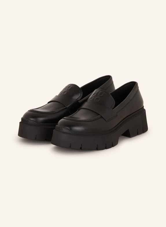 HUGO Platform loafers KRIS BLACK
