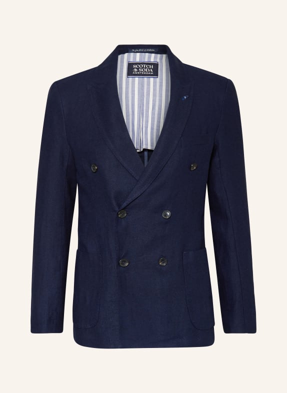 SCOTCH & SODA Suit jacket extra slim fit with linen DARK BLUE