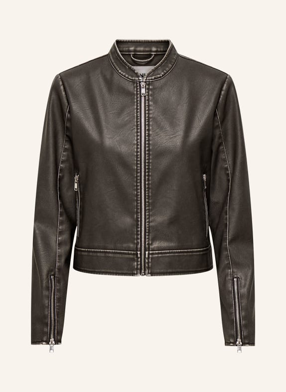 ONLY Jacket in leather look BLACK