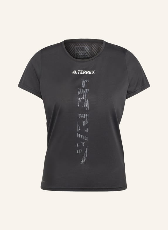 adidas Běžecké tričko TERREX ČERNÁ/ TMAVĚ ŠEDÁ/ BÍLÁ