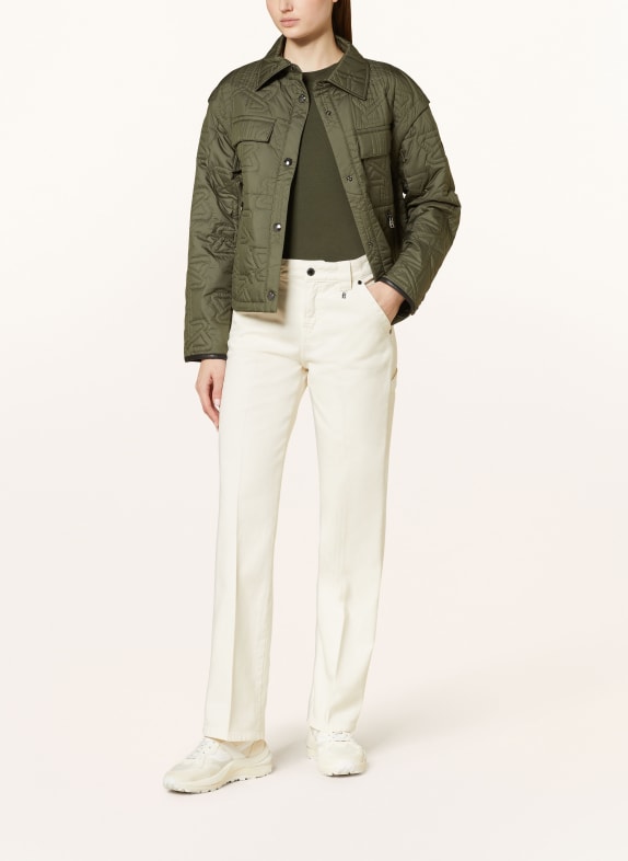 BOGNER Quilted jacket DILARA with detachable sleeves OLIVE