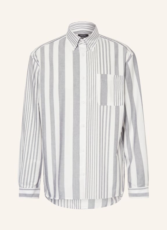 A.P.C. Shirt MATEO comfort fit WHITE/ GRAY