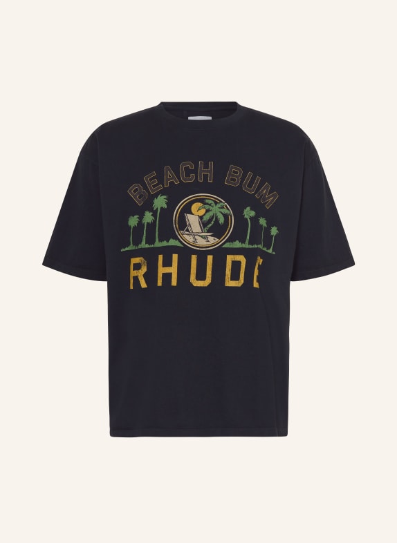 RHUDE T-shirt PALMERA CZARNY