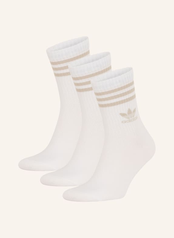 adidas Originals 3-pack socks MID CUT CREW WHITE/WONBEI