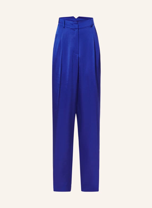 ESSENTIEL ANTWERP Wide leg trousers EVANESCENT in satin BLUE
