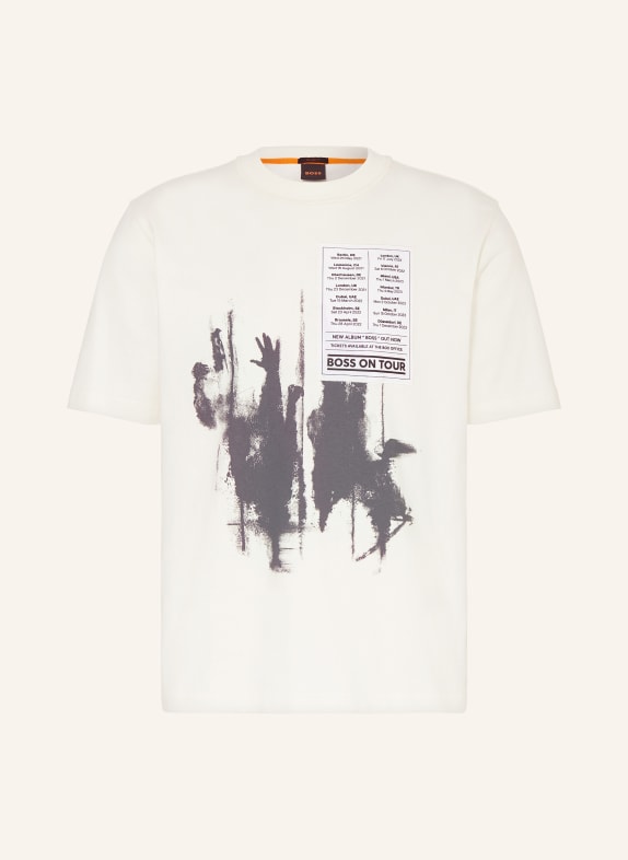 BOSS T-shirt PATCHWORK WHITE/ BLACK