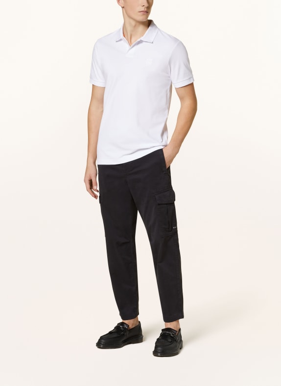 BOSS Tricou polo din jersey PASSENGER ALB