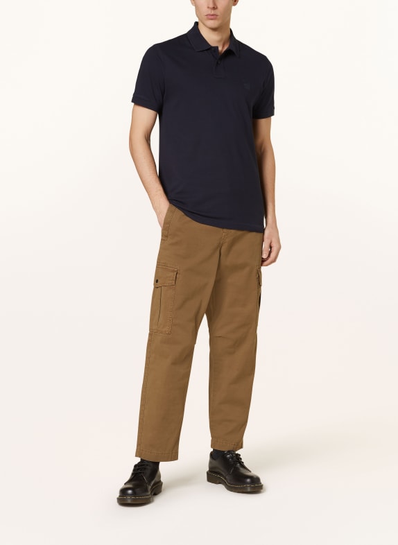 BOSS Tricou polo din jersey PASSENGER ALBASTRU ÎNCHIS