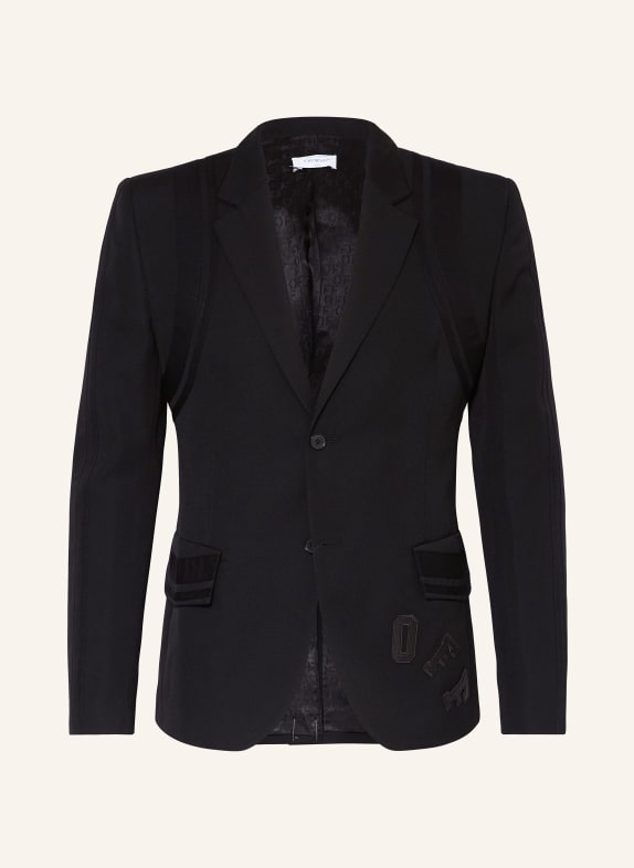 Off-White Suit jacket extra slim fit with tuxedo stripes BLACK