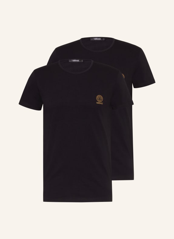 VERSACE 2-pack T-shirts BLACK