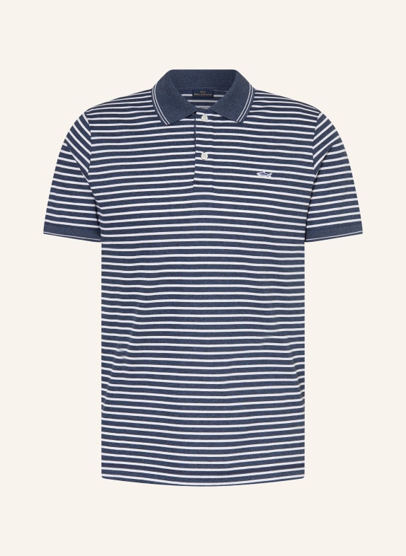PAUL & SHARK Piqué polo shirt regular fit WHITE/ BLUE