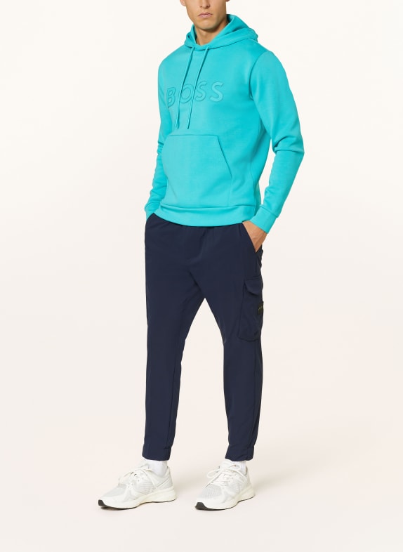 BOSS Cargohose im Jogging-Stil URBANEX Tapered Fit DUNKELBLAU