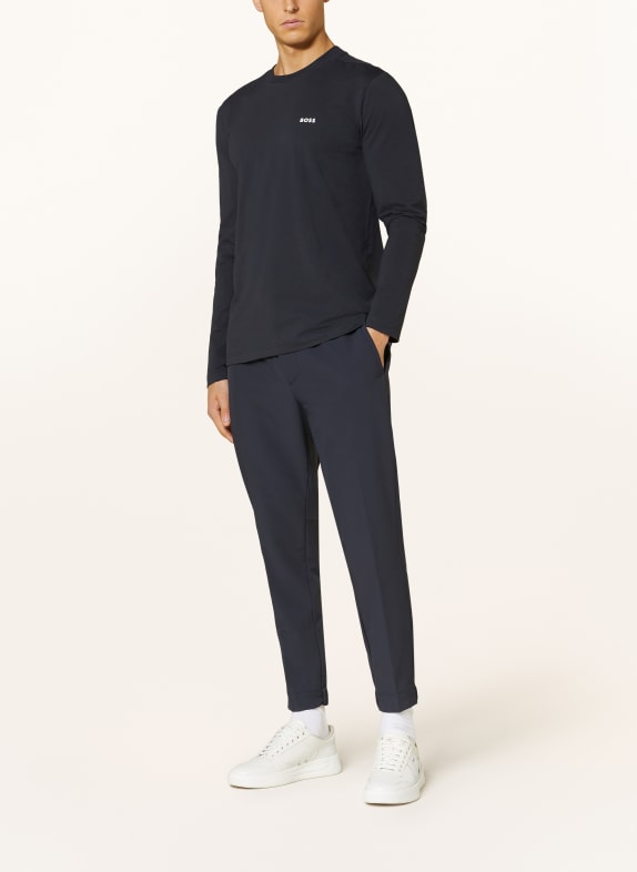 BOSS Koszulka z długim rękawem GRANATOWY