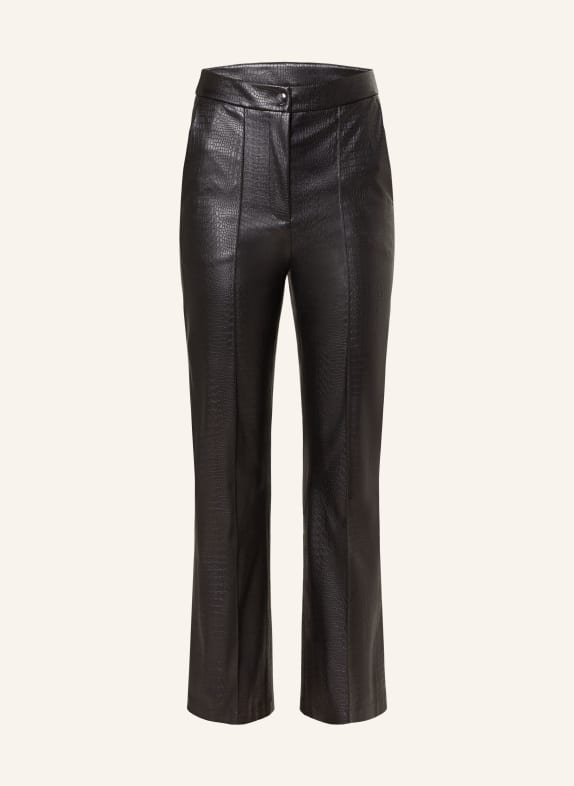 MaxMara LEISURE Trousers QUEVA leather look BLACK