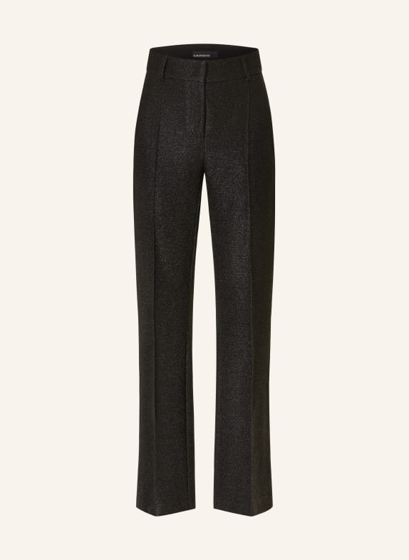 CAMBIO Trousers FAWN with glitter thread BLACK