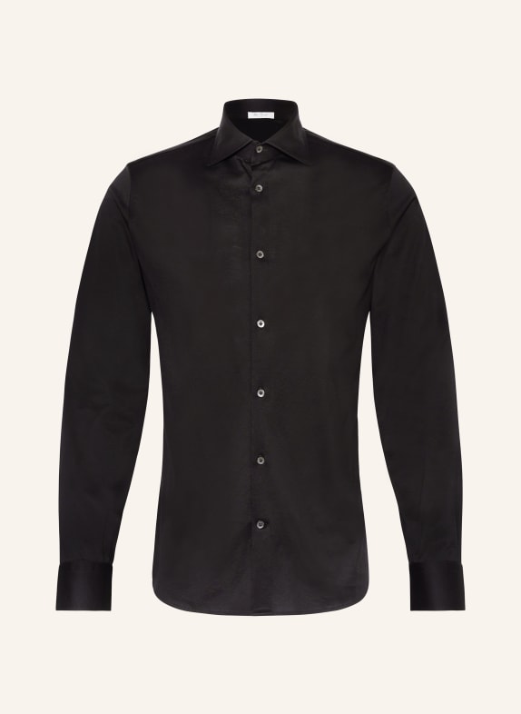 Stefan Brandt Jersey shirt slim fit BLACK