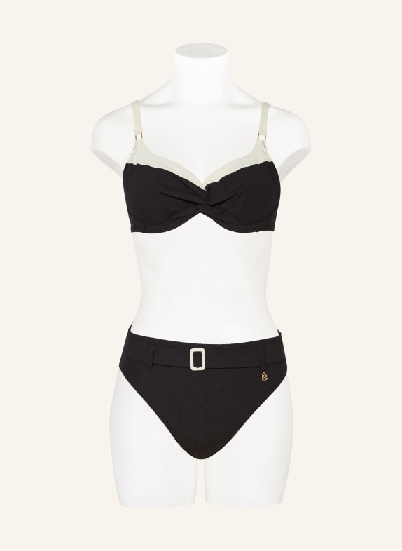 BEACHLIFE Bikini-top med bøjler VANILLA & BLACK SORT / CREME