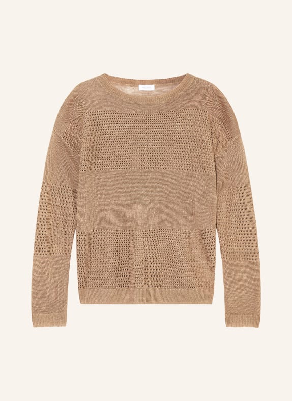 darling harbour Sweter z lnu TAUPE