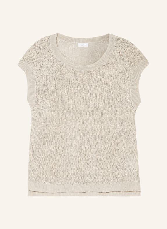darling harbour Knit shirt in linen SAND