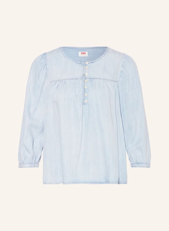 Levi's® Shirt blouse HALSEY in denim look with 3/4 sleeve LIGHT BLUE