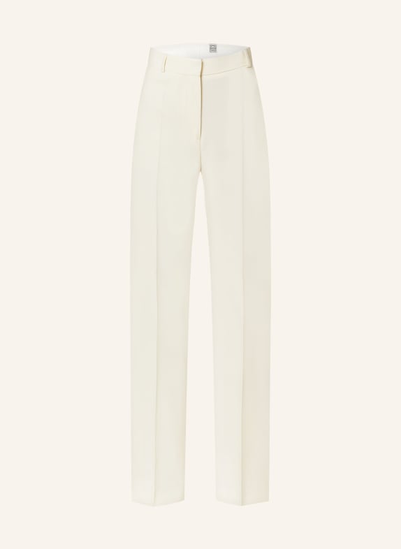TOTEME Wide leg trousers WHITE