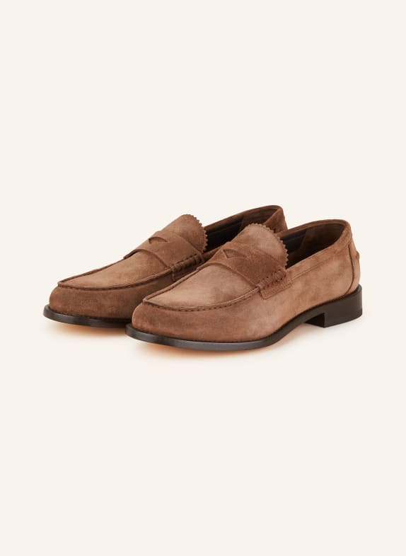 DOUCAL'S Penny loafers BROWN