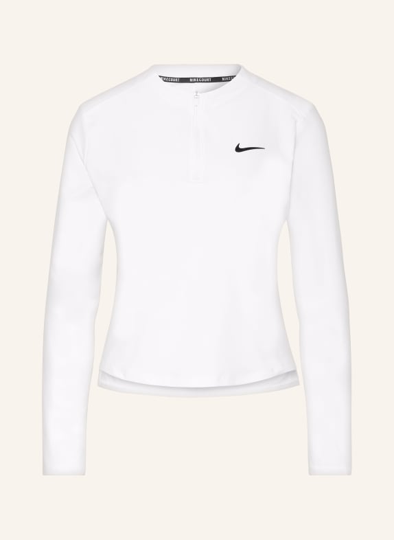 Nike Koszulka z długim rękawem COURT ADVANTAGE DRI FIT BIAŁY
