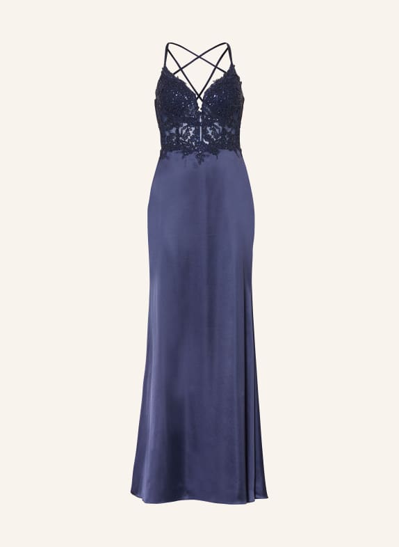 Hey Kyla Evening dress with sequins and lace 300 MARINE