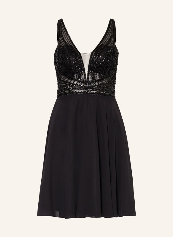 Hey Kyla Cocktail dress with sequins and decorative gems BLACK
