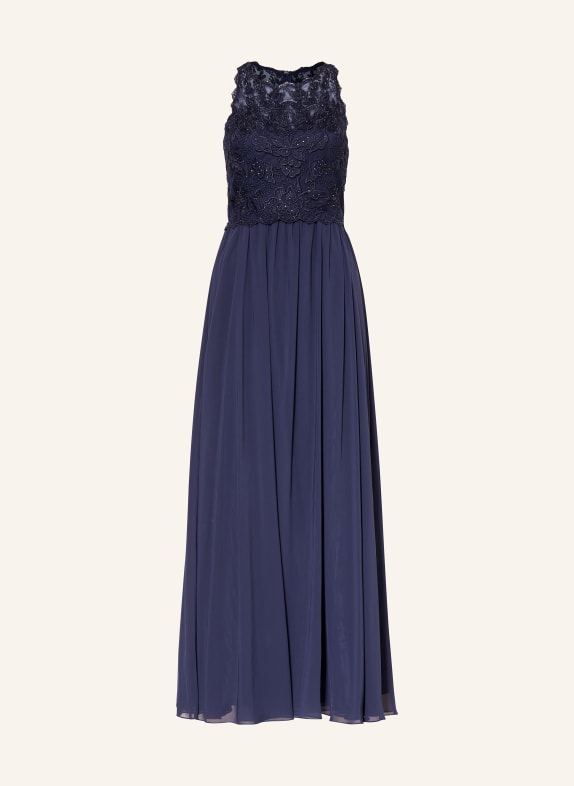 Hey Kyla Evening dress with lace and decorative gems DARK BLUE