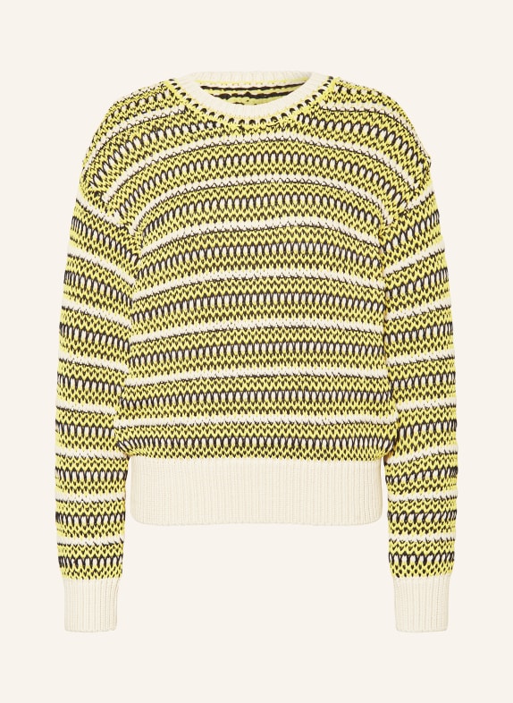 MARANT ÉTOILE Sweater HILO NEON YELLOW/ BLACK/ ECRU