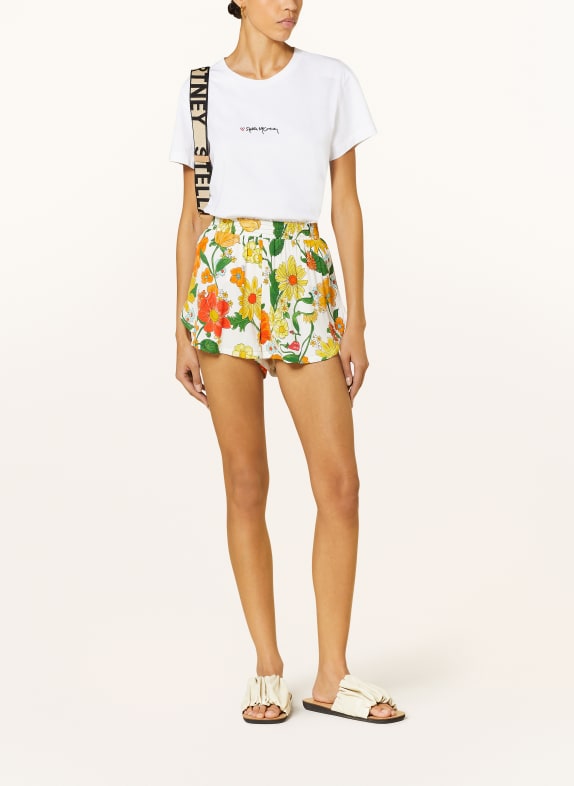 STELLA McCARTNEY korte broek WIT / ORANJE / GROEN