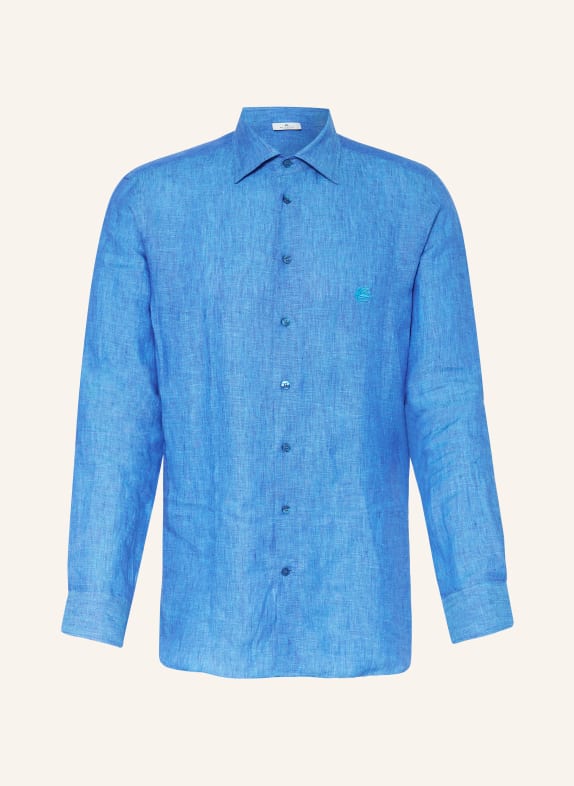 ETRO Linen shirt regular fit BLUE