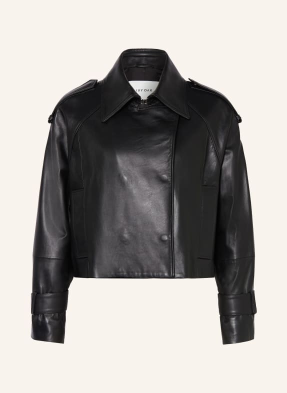 IVY OAK Leather jacket LILITH ANN BLACK