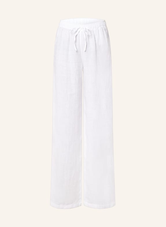 120%lino Linen trousers WHITE