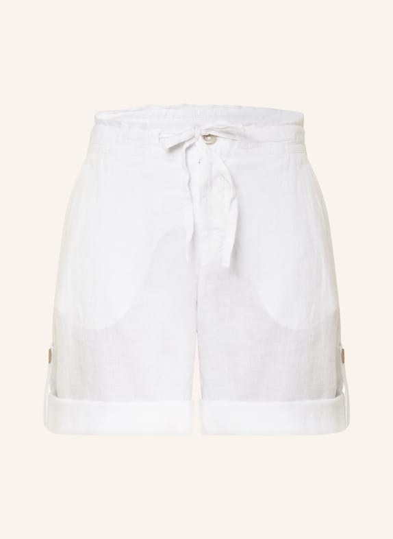 120%lino Linen shorts WHITE