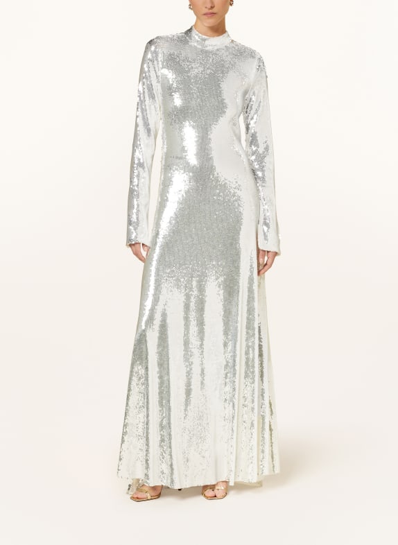 ROTATE Dress with sequins WHITE