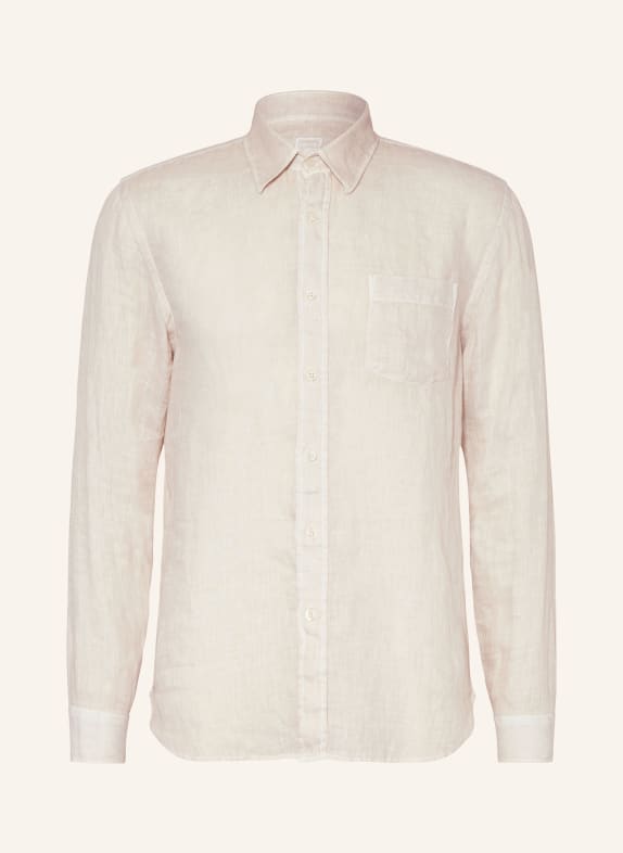 120%lino Linen shirt regular fit LIGHT BROWN